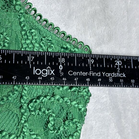 White House Black Market Green Lace Blouse - Picture 8 of 14